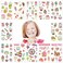 Candy Temporary Tattoos Luminous for Kids Girls Birthday Party Supplies - 12 Sheets Glow in the Dark Children Body Decorations Goody Bag Fillers - Donut, Dessert, Ice Cream, Cupcake Styles