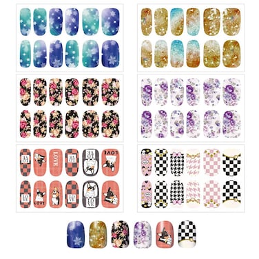 Nail Art Stickers Decal Assorted, Holiday Nail Stickers Decoration for Fingernail and Toenail, Christmas Stocking Stuffers