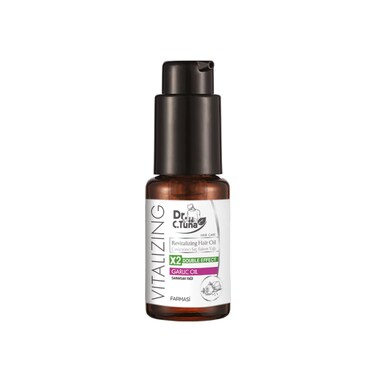 FARMASi Dr. C. Tuna Vitalizing Garlic Oil, Hair Growth Oil for Thicker Longer Fuller Healthier Hair, Prevent Hair Loss &amp; Thinning, All Natural Vitamin Rich Treatment, All Hairy Types, 1 fl.oz (30 ml)