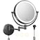 FASCINATE Upgraded Wall Mounted Makeup Mirror with Lights, Super Large Double Sided 1X/10X Magnifying Mirror for Bathroom, 360&deg; Swivel Extendable Plug Touch Sensor Vanity Mirror