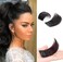 Clip in Hair Extensions Add Hair Volume Silky Straight Human Hair Wiglets Pieces for Thinning Hair Invisible Hairpin for Women (Brown)