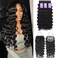 FASHION PLUS 15A Loose Deep Wave Human Hair Bundles with Closure (16 18 20 +14) 5x5 HD Lace Closure With Bundles 100% Unprocessed Brazilian Loose Deep Wave Bundles Human Hair Natural Color