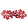 Faship Red Floral Crystal Hair Barrette Clip