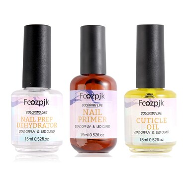 Nail Dehydrator and Nail Primer with Cuticle Oil Set, Air Dry Bonding Primer for Acrylic Nails No Lift, Acid-free Nail Prep Dehydrator, Natural Cuticle Oil for Nails, Manicure Accessories