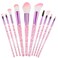 10 PCS Glitter Crystal Makeup Brush Set Pink Sparkly Makeup Brushes Bling Professional Face Makeup Brushes for Foundation, Concealer, Eye Shadow, Blush, Lip
