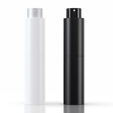 Small Spray Bottle 1oz, Travel Spray Bottles TSA Approved, 30ml Portable Mini Spray Bottle, Fine Mist Spray Bottles for Face，Toiletries Suitable for Women Men to Carry While Traveling (Black+White)