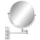 9" Magnifying Wall Mounted Makeup Mirror, 1x/7x Double-Sided Bathroom Vanity Mirror, Swivel Extendable Shaving Mirror, Adjustable Wall Mount Magnifying Mirror for Makeup, Chrome - No Light