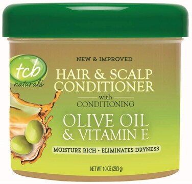 TCB Naturals Conditioner Hair &amp; Scalp Olive Oil &amp; Vitamin-E Jar, 10 Ounce (4 pack)