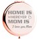 Personalized Travel Pocket Makeup Mirror Home Is Wherever Mom Is I Love You Mom Compact Mirror for Women Girls Mother's Day, Birthday