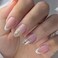 French White Press on Nails Medium, Bling Almond Fake Nails Acrylic False Nails,Artificial Nails for Women-24 pcs