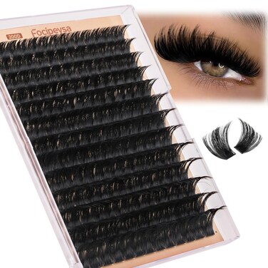 Focipeysa Eyelash Extensions 200D Lash Clusters 14-20MM Lashes Extensions Thick Lash Clusters D Curl Individual Lashes Extensions Soft Reusable Cluster Lash Extension DIY Lash Cluster Extensions