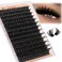 Focipeysa Eyelash Extensions 200D Lash Clusters 14-20MM Lashes Extensions Thick Lash Clusters D Curl Individual Lashes Extensions Soft Reusable Cluster Lash Extension DIY Lash Cluster Extensions
