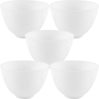 FOMIYES Spa Kit Silicone Bowl 5pcs Facial Masks Mixing Bowl Silicone Facial Mud Bowl Cosmetic Beauty Tool Condiment Bowl for Home Beauty Spa Salon White Cosmetic Spatula Silicone Bowl