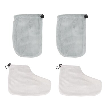 2 Pairs Gloves Foot Paraffin Hand Parrafin Wax For Hands Hand Wax Hot Wax For Hands Wax Bath Mitts Pedicure Liners Disposable Mittens Paraffin Accessories Dip Wax Manicure
