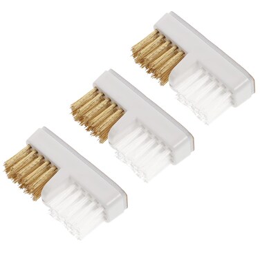 FOMIYES 3PCS Nail Drill Bit Brushes, Nail Sanding Head Cleaning Brushes, Nail Art Tools Copper Wire Brushes for Home and Salon Use