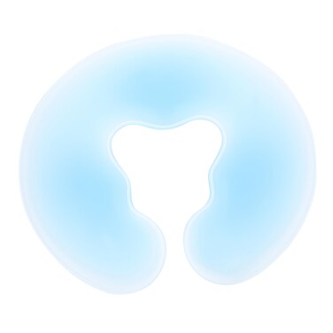 U-Shaped Silicone Massage Pillow - Spa Gel Pad for Relaxing Face - Versatile Blue Cradle Cushion for Salon Use - Ideal for Table Massage Sessions