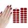 Semi Cured Gel Nail Strips 30 pcs - Full Wrap Gel Nail Art Sticker, Waterproof,Long Lasting Gel Nail Strips,Easy DIY Salon Gel Nails with Nail File and Stick Cinnabar Red