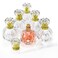 Foraineam 6 Pack 50ML / 1.7oz Glass Spray Bottles Pumpkin Shape Refillable Fine Mist Spray Perfume Bottle, Empty Crystal Glass Fragrance Atomizer Bottle with Droppers and Funnels