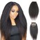 4X4 inch Kinky Straight Top Closure With Baby Hair 16 Inch 1B Virgin Remy Brazilian Human Hair Lace Closure Pieces