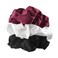 Forbidden Road 3 Pieces Mulberry Silk Scrunchies with Elastic Bands for Hair - Large Hair Ties for Women and Girls (Wine, White, Black)