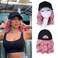 FORCUTEU Hat Wigs for Women Baseball Cap with Hair Extensions Short Wave Synthetic baseball Cap Wig for Women Adjustable Hat with Hair Attached for Daily Use(14inch)