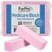 ForPro Professional Collection Pink Pedicure Block, 100/180 Grit, Three-Sided Pedicure Nail Buffer, 3.75&rdquo; L x 1&rdquo; W x 1&rdquo; H, 15-Count