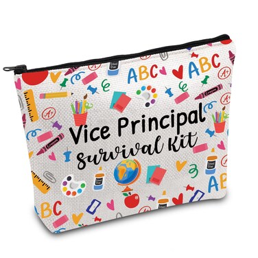 FOTAP Vice Principal Appreciation Gift Vice Principal Survival Kit Administrator Makeup Bag Retirement Gift (V-Principal SK)
