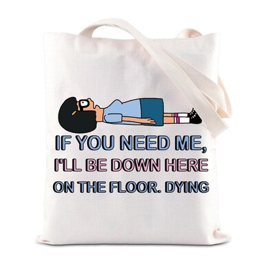 Burgers Cartoon Quote Gift Tina Belcher Makeup Bag Cartoon TV Show Merchandise Burgers Inspired Gift For Tina Fans(FLOOR TOTE)