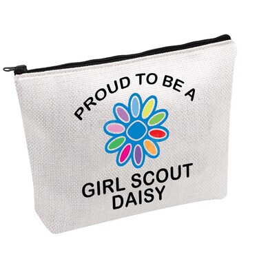 FOTAP Girl Scout Daisy Survival Kit Scout Inspirational Makeup Bag Scout Life Gift Scout Group Daisy Cosmetic Bag Scout Leader Makeup Bag (Scout Daisy)