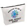 FOTAP Girl Scout Daisy Survival Kit Scout Inspirational Makeup Bag Scout Life Gift Scout Group Daisy Cosmetic Bag Scout Leader Makeup Bag (Scout Daisy)