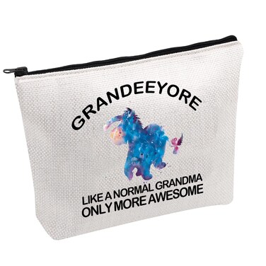 FOTAP Cartoon Character Lover Gift Eeyore Quote Gift Eeyore Lover Makeup Bag Donkey Makeup Bag Cartoon Merchandise Zipper Pouch (Grand Eeyore)