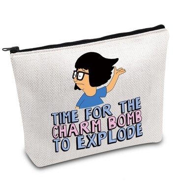 Tina Belcher Zipper Makeup Bob Cartoon TV Show Merchandise Gifts Burgers Inspired Gift For Tina Fans (TO EXPLODE)