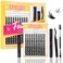 Manga Lash Clusters Kit 8-18mm Eyelash Clusters DIY Lash Extension Kit Waterproof Anime Lashes Ultra-Thin Invisible Band 0.3mm Individual Cluster Eyelash Extensions, California Sunset-Kit