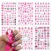 Nail Stickers Breast Cancer Nail Stickers 6 Sheets Pink Ribbon Nail Art Stickers 3D Ribbon Nail Decals Heart Breast Cancer Awareness Nail Design Stickers for Women Girls DIY Manicure Decoration