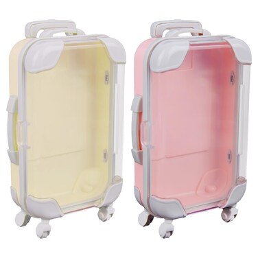 Framendino, 2 Pack Luggage Packaging Box Mini Suitcase Empty Storage Boxes