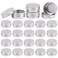 Framendino, 24 Pack 0.5 oz Aluminum Tin Cans with Screw Lids Refillable Small Jars Round Empty Containers (Silver)