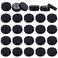 Framendino, 24 Pack 0.5 oz Aluminum Tin Cans with Screw Lids Refillable Small Jars Round Empty Containers (Black)