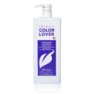 FRAMESI Color Lover Dynamic Blonde Purple Shampoo, Sulfate Free Shampoo, Color Treated Hair
