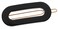 France Luxe Mini Oval on Tige Boule Barrette - Black
