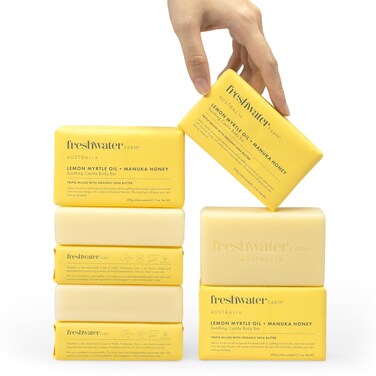 Natural Soap Bar- Lemon Myrtle+Manuka Honey- 7 oz x 8 Pack- Castile Natural Bar Soap, Natural Soap Bar, Natural Bar Soap, Body Soap Bars- Essential Oils For Sensitive Skin