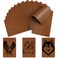 Frienda 20 Pcs Blank Tattoo Practice Skin 1.5mm Thick Tattoo Fake Skin Double Sides Brown Tattoo Practice Skin for Microblading Eyebrow Practice Tattoo Sheet for Beginners Experienced Artist 8.7x5.7In