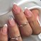 Press on Fake Nails French Tip Almond Glue on Nails, Acrylic False Nails Press ons, 24 PCS 8 Sizes Stick on Nails for Women Girls Finger Manicure Small/Big/Long/Short/Flat/Wide Nail Beds