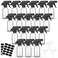 Fumete 20 Pcs 4 oz Glass Spray Bottles Empty Refillable Sprayer Containers with Funnels Labels Black Trigger Sprayers Spray Bottles for Essential Oil DIY Kitchen Hair Plants(Clear)