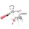 Fuqimanman2020 Comb Scissors Hair Dryer Keychain with Tassel and Black Diamond Charm Hairdresser Hair Stylist Gift Jewelry