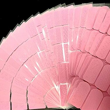 Nail Stencils for Nail Art Reusable, Nail Vinyl Stencils Sticker French Tip Nail Decals Hollow DIY Manicure Decoration Decals Supplies（24 Sheets）