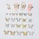 22 Pcs 3D Butterfly Nail Charms Crystals Diamonds Rhinestones, Metal Alloy Gold Silver Butterflies Charms Gems Design for Women Nail Art Decoration Craft Jewelry DIY.