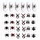 24 Pcs 3D Halloween Spider Nail Art Charms Crystals Diamonds Rhinestones, Metal Alloy Gothic Black Red Gems Nail Accessories for Women Nail Art Decoration Craft Jewelry DIY(6 Styles)