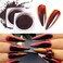 2 Boxes Red Chrome Nail Powder, Red Black Gradient Mirror Effect Aurora Magic Pearlescent Nail Powder Pigment, High Gloss Glitter Nail Art, Holographic Chameleon Dust for Manicure Decoration