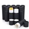 Furnido 12 Pcs 0.3 oz Paperboard Lip Balm Tubes,Push-Up Style,Empty Kraft Paper Lipstick Tube,Biodegradable Round Solid Perfume Lotion Lip Gloss Container Chapstick DIY Homemade Balm Holder - Black
