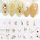 Nail Stickers for Nail Art 3D Rhinestones Nail Art Stickers Self Adhesive Nail Decals Luxury Diamond Nail Design Stickers with Tweezers (6 Sheets)
